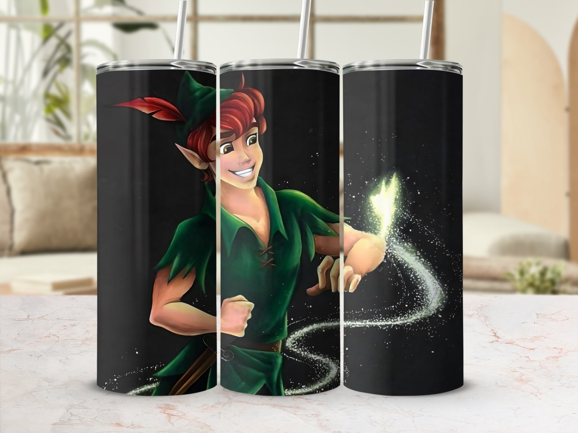 Magic Forest Character Tumbler with Glittering Sparkle