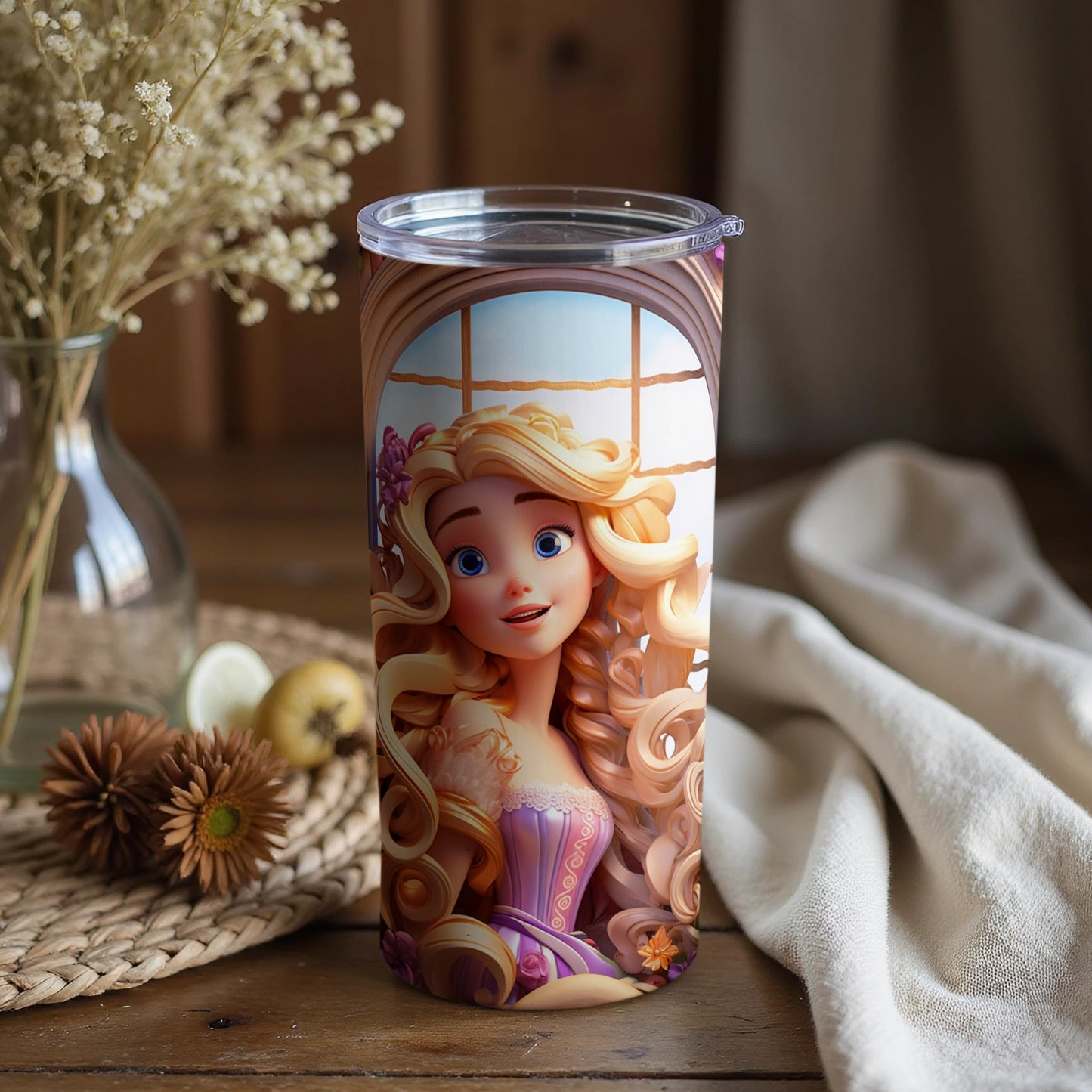 Disney Princess Rapunzel Travel Tumbler with Lid