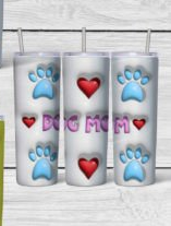 3D Inflated Dog Mom in Gray