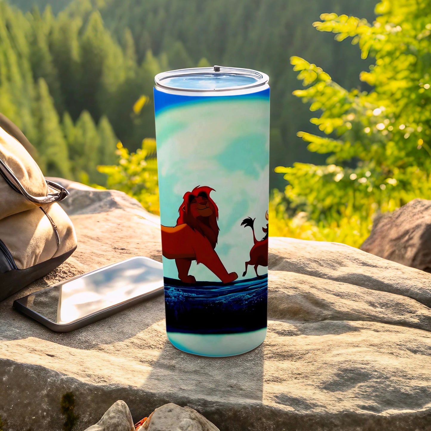 Vibrant Lion King Theme Tall Insulated Tumbler Cup
