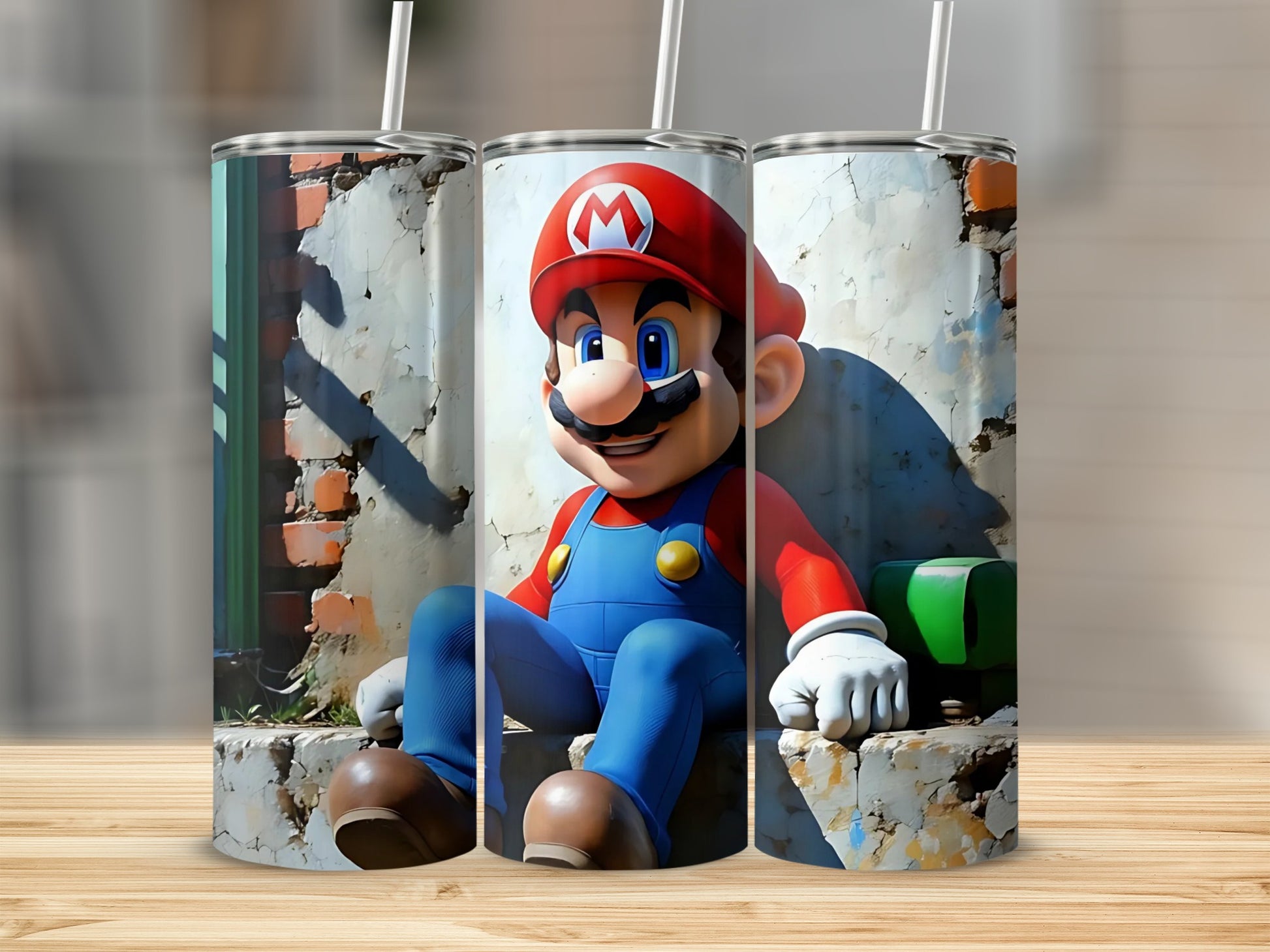 Iconic Red-Hatted Character Stainless Steel Tumbler