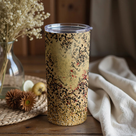 Stylish Leopard Print Insulated Tumbler for Beverages