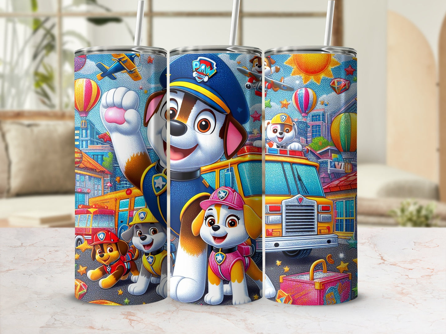 Colorful Cartoon Themed Stainless Steel Tumbler for Kids