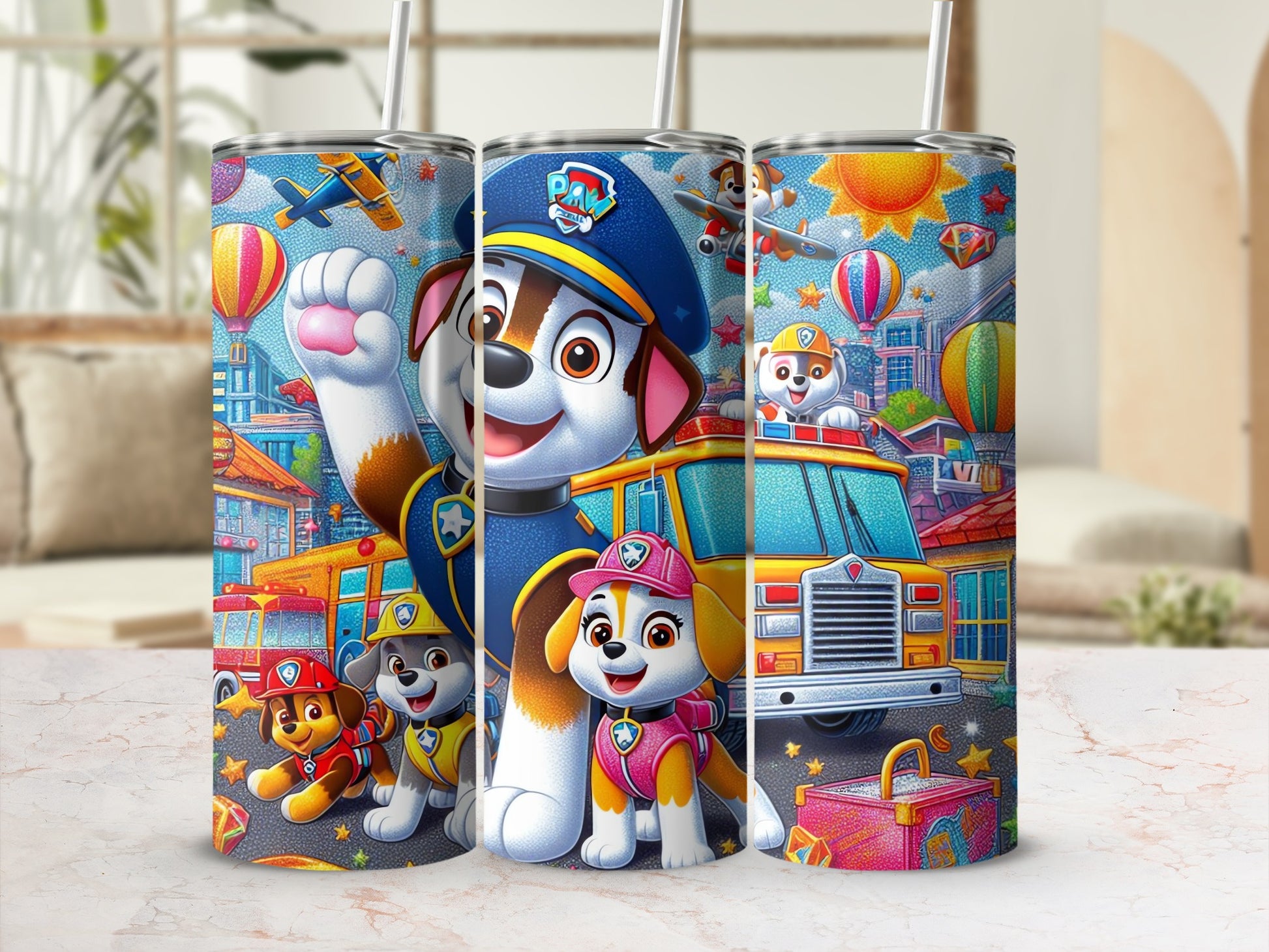 Colorful Cartoon Themed Stainless Steel Tumbler for Kids