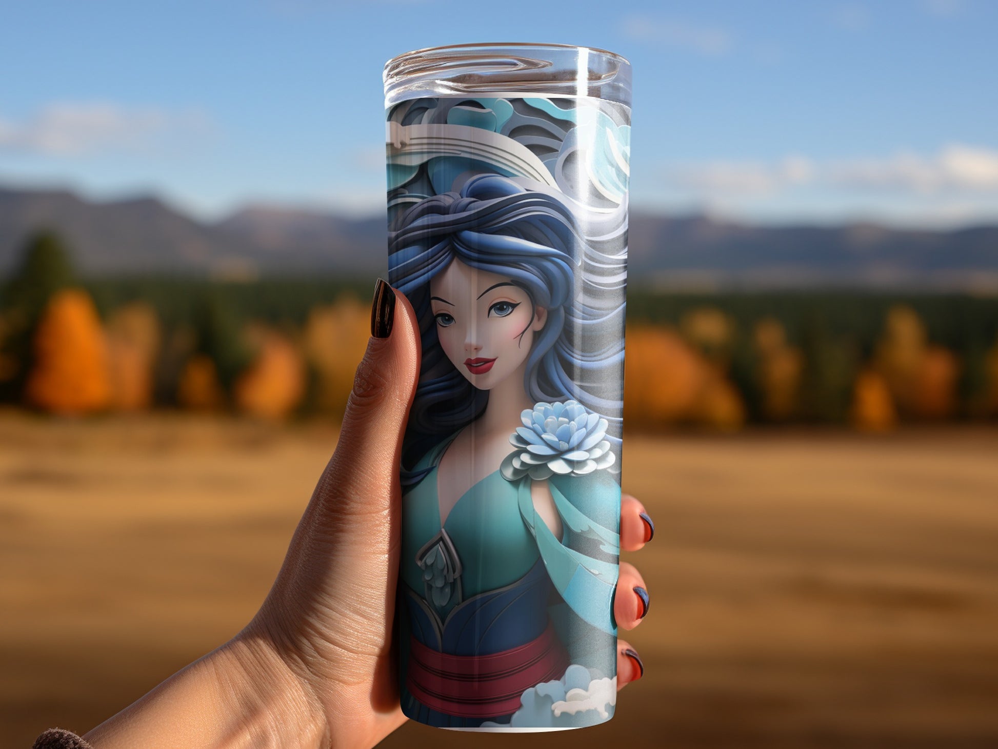 Beautifully Illustrated Travel Tumbler with Unique Design