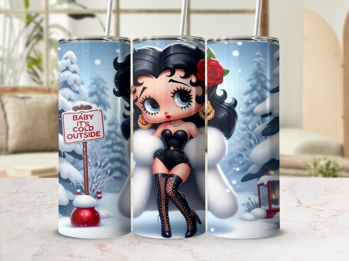 Baby It's Cold Outside Themed Custom Tumbler