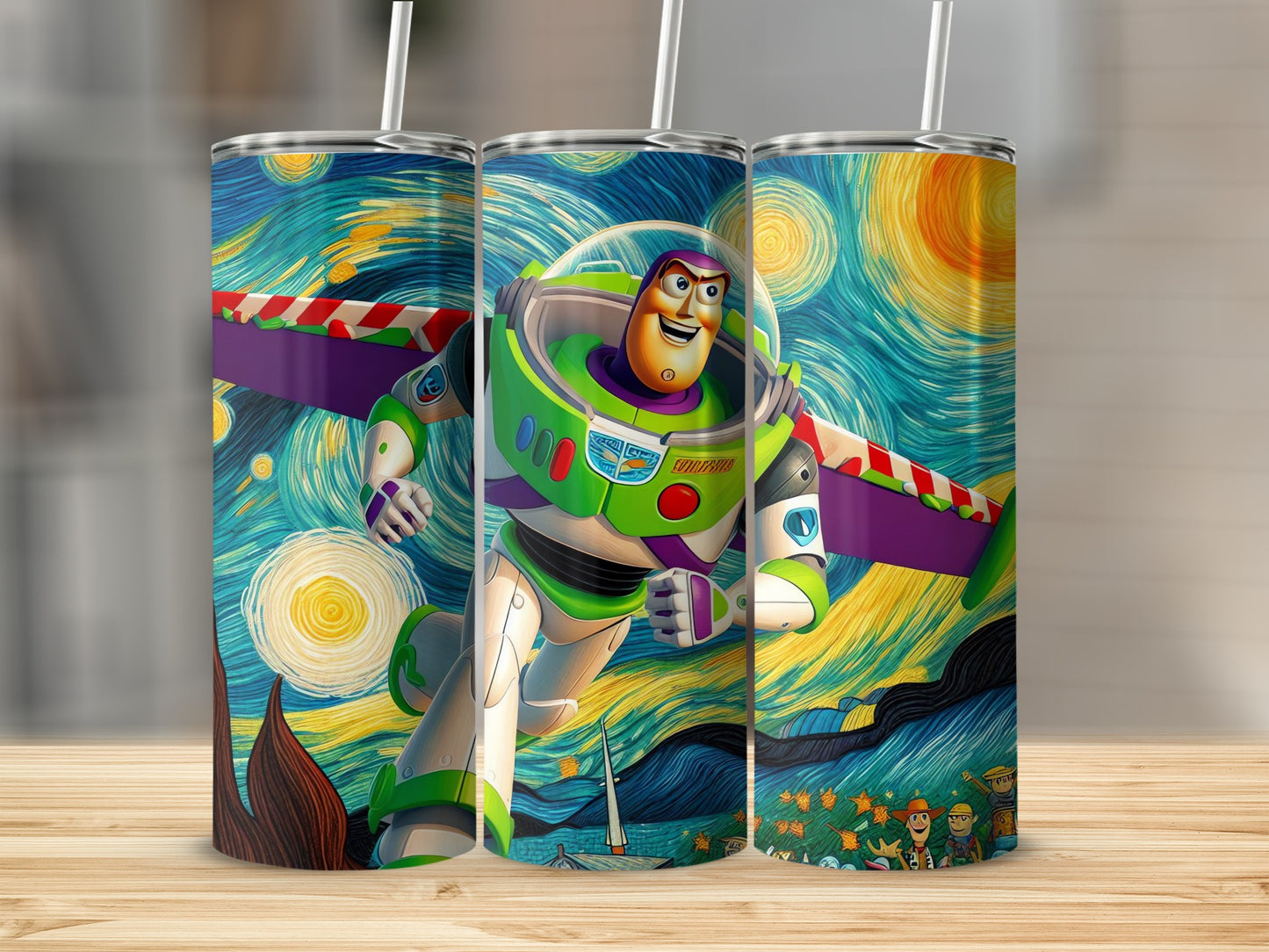 Buzz Lightyear Inspired Starry Night Tumbler Cup