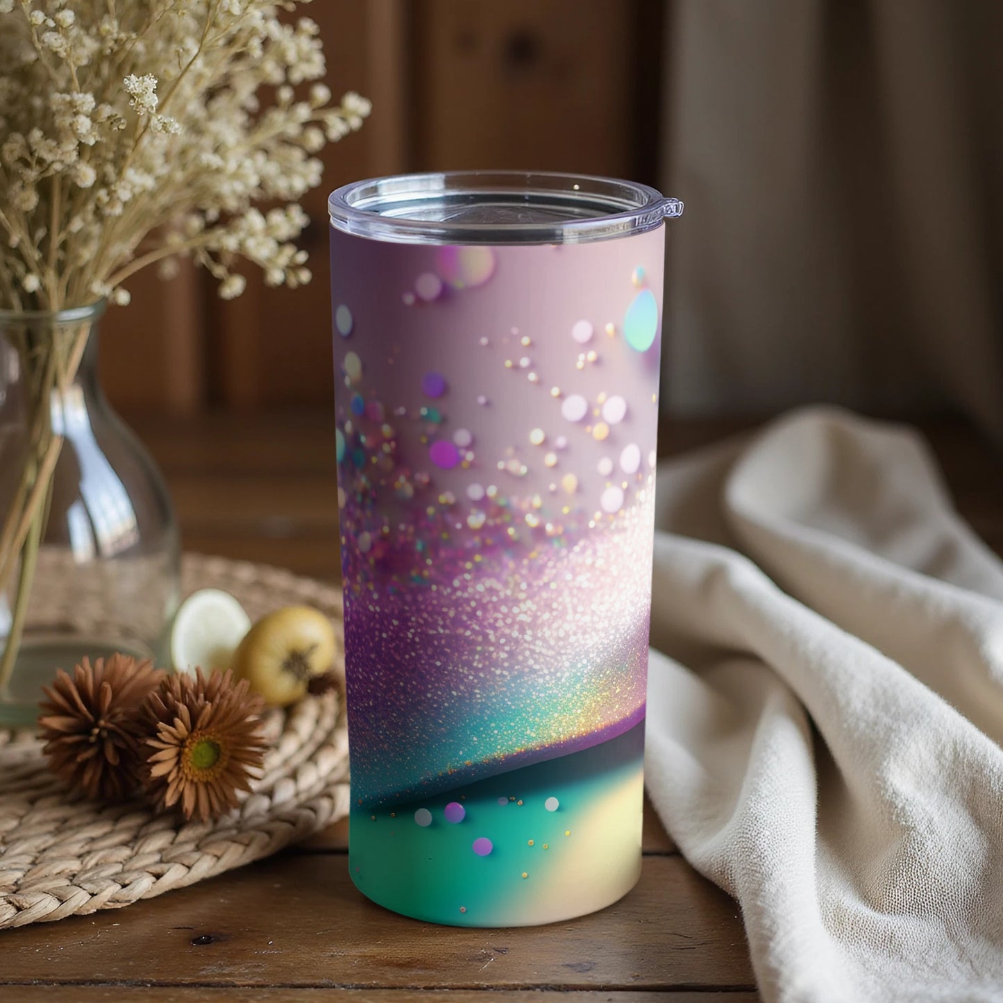 Colorful Gradient Bubbles Tumbler for Drinkware Products