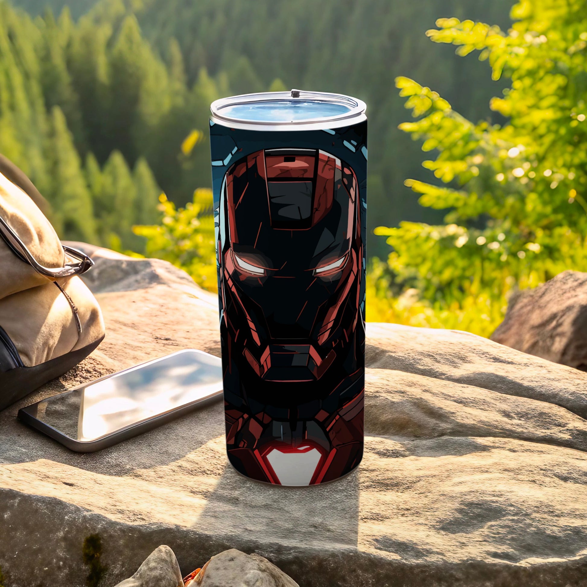 Futuristic Superhero Themed Stainless Steel Drink Tumbler