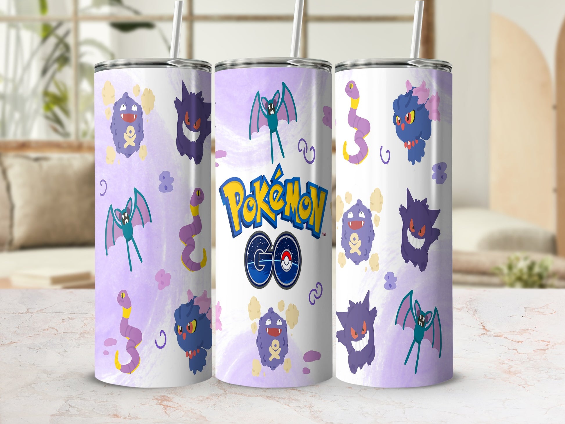 Pokemon GO theme stainless steel tumbler cup