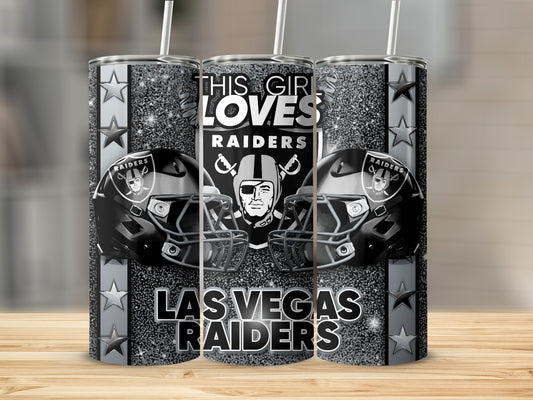 This Girl Loves Las Vegas Raiders Football Team Tumblers