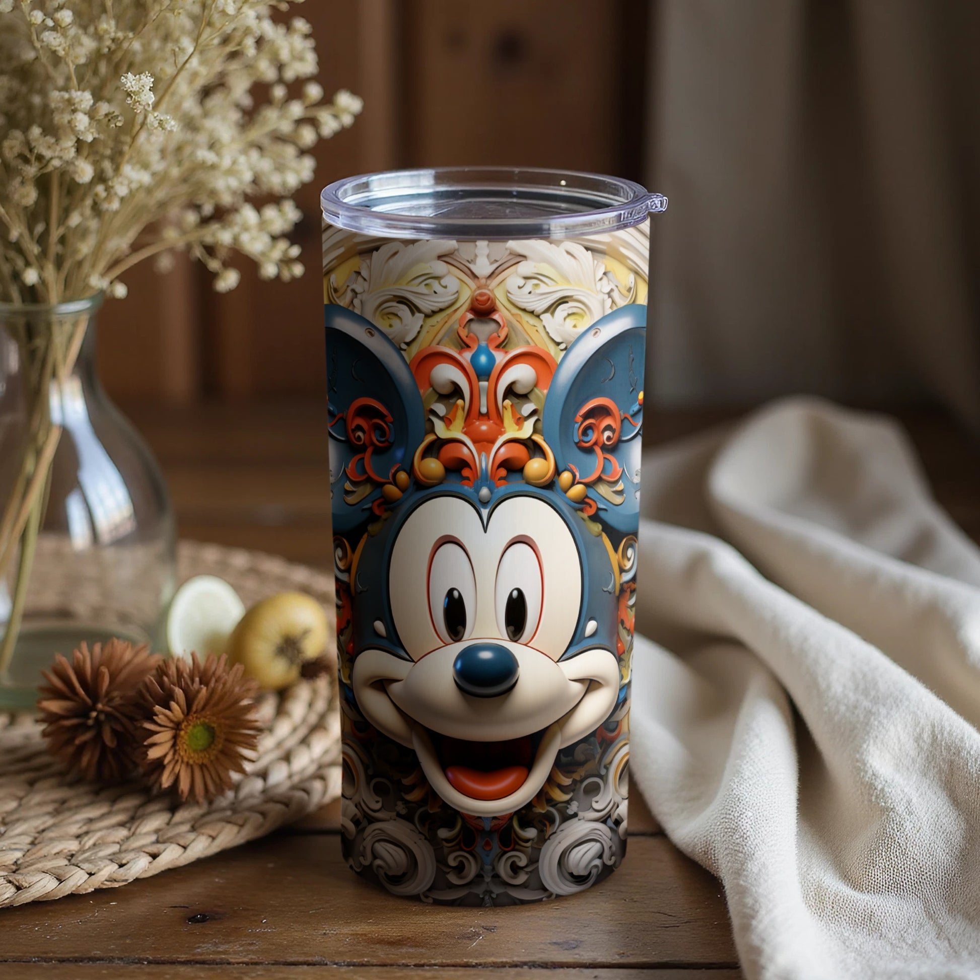 Intricate Cartoon Character Tumbler for Drink Lovers