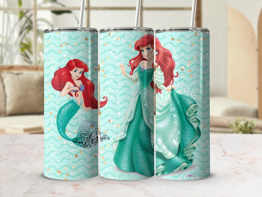 Mermaid Princess Ariel Design Double-Walled Insulated Cup