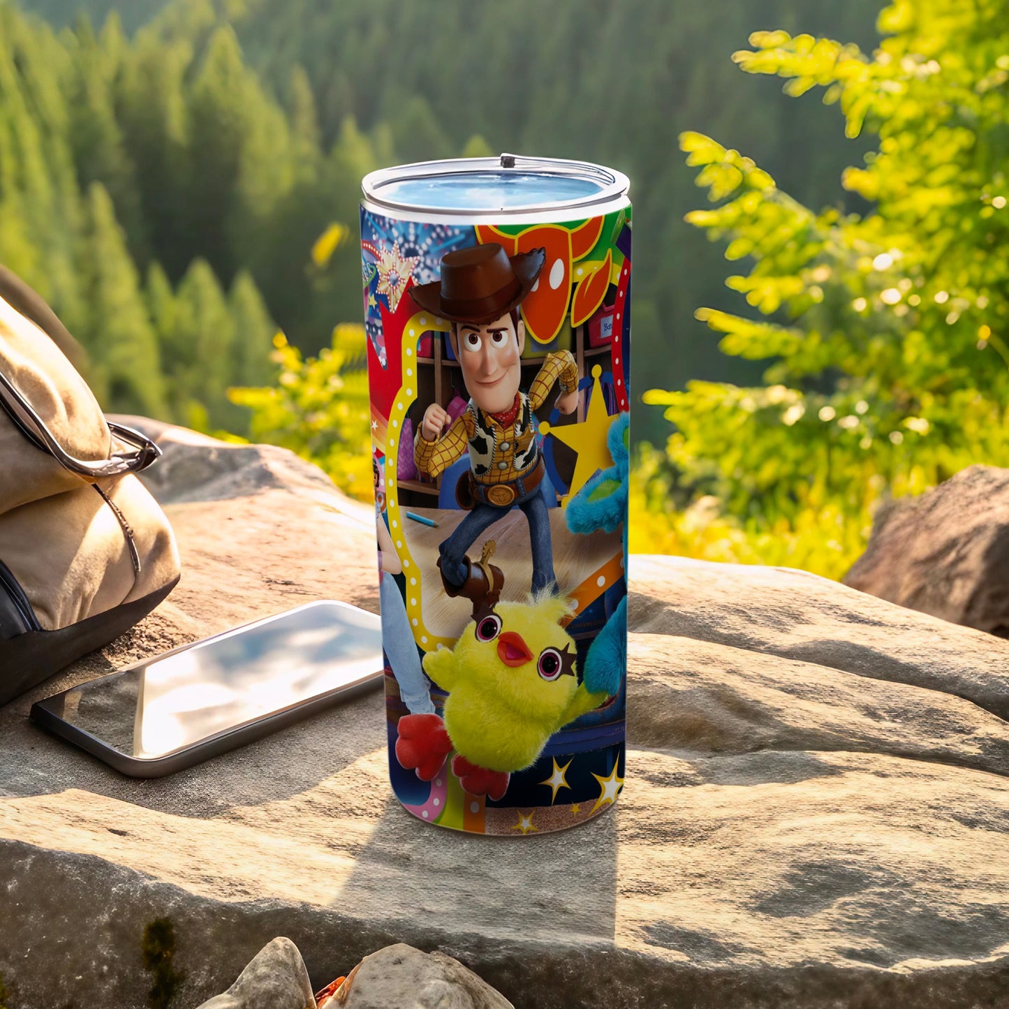 Colorful Toy Story Woody and Friends Tumbler
