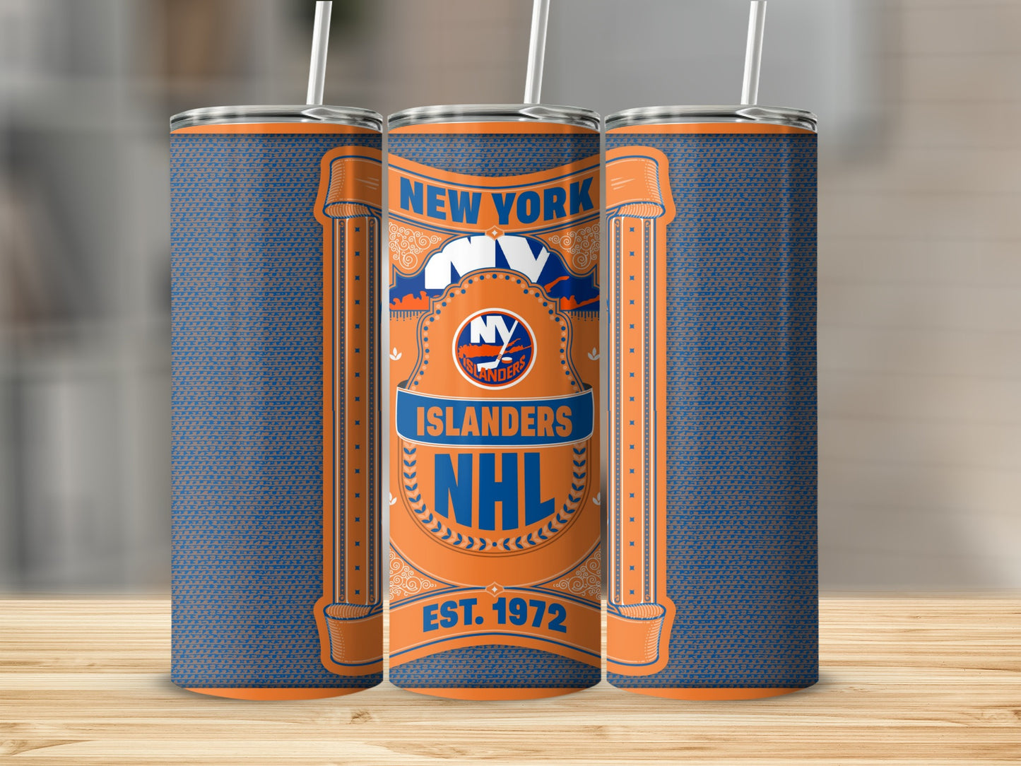New York Islanders NHL Est 1972 Team Logo Design Tumbler