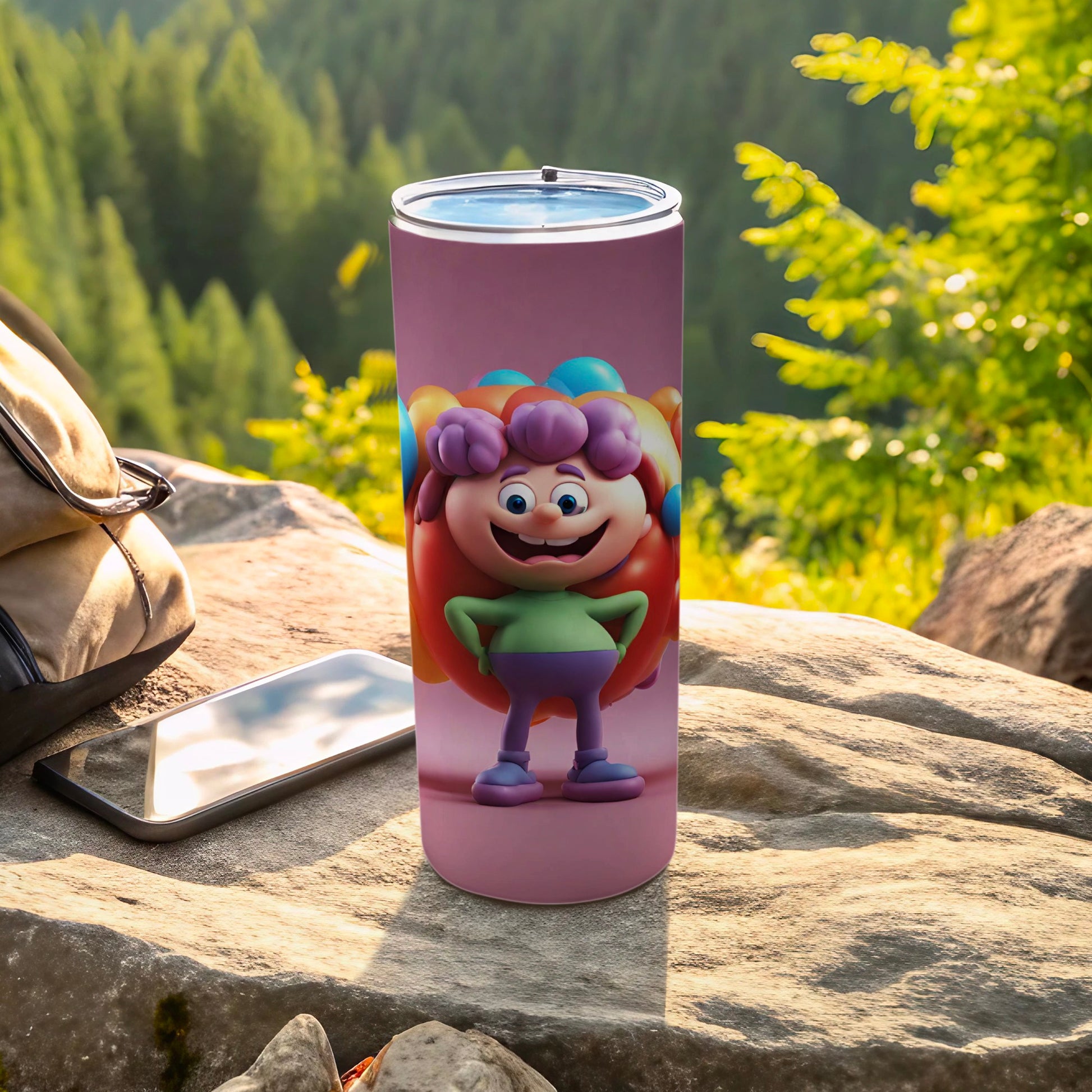 Cheerful Cartoon Character Insulated Tumbler Cup