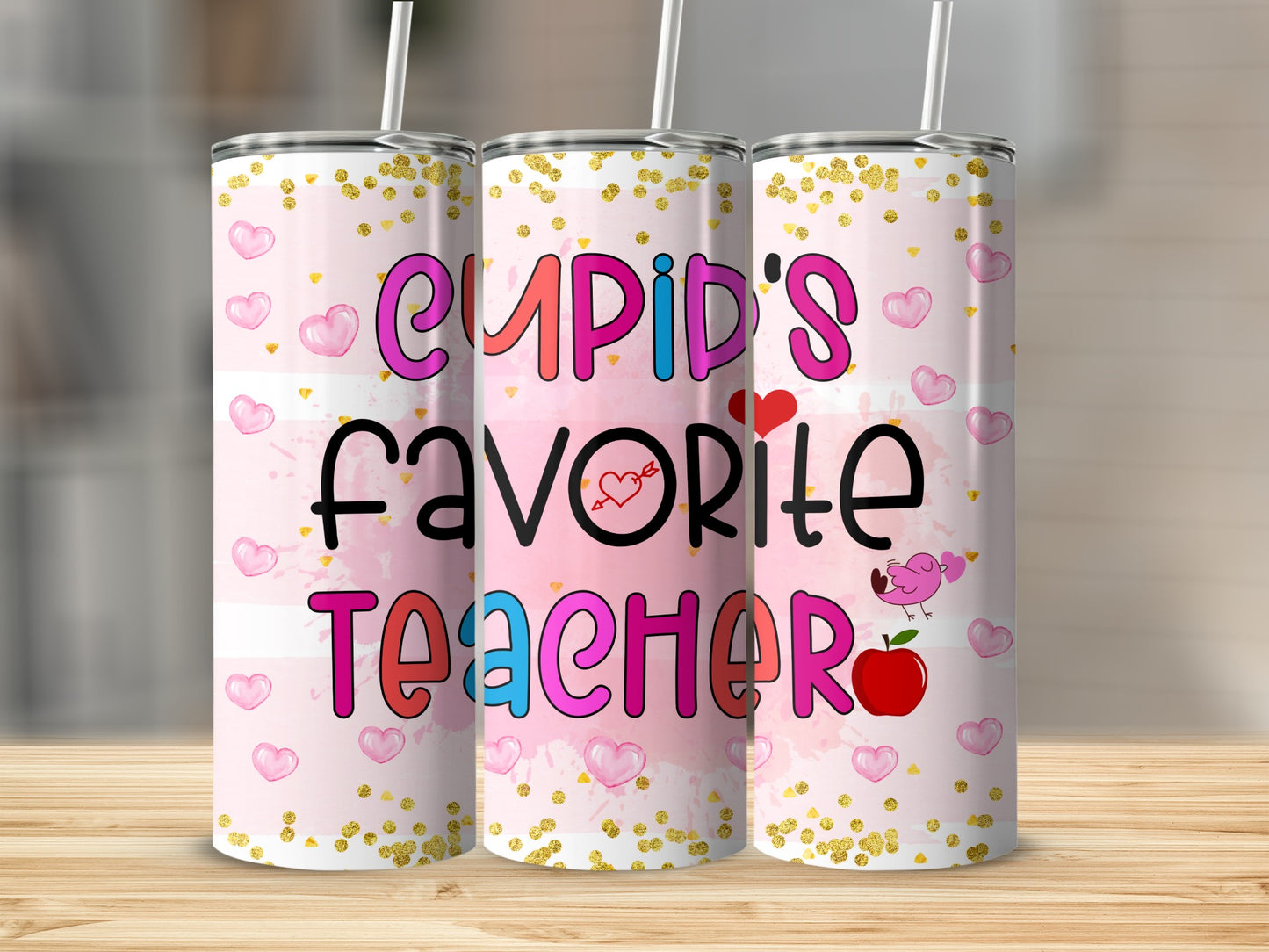Cupid's Favorite Teacher Tumbler Valentine's Gift