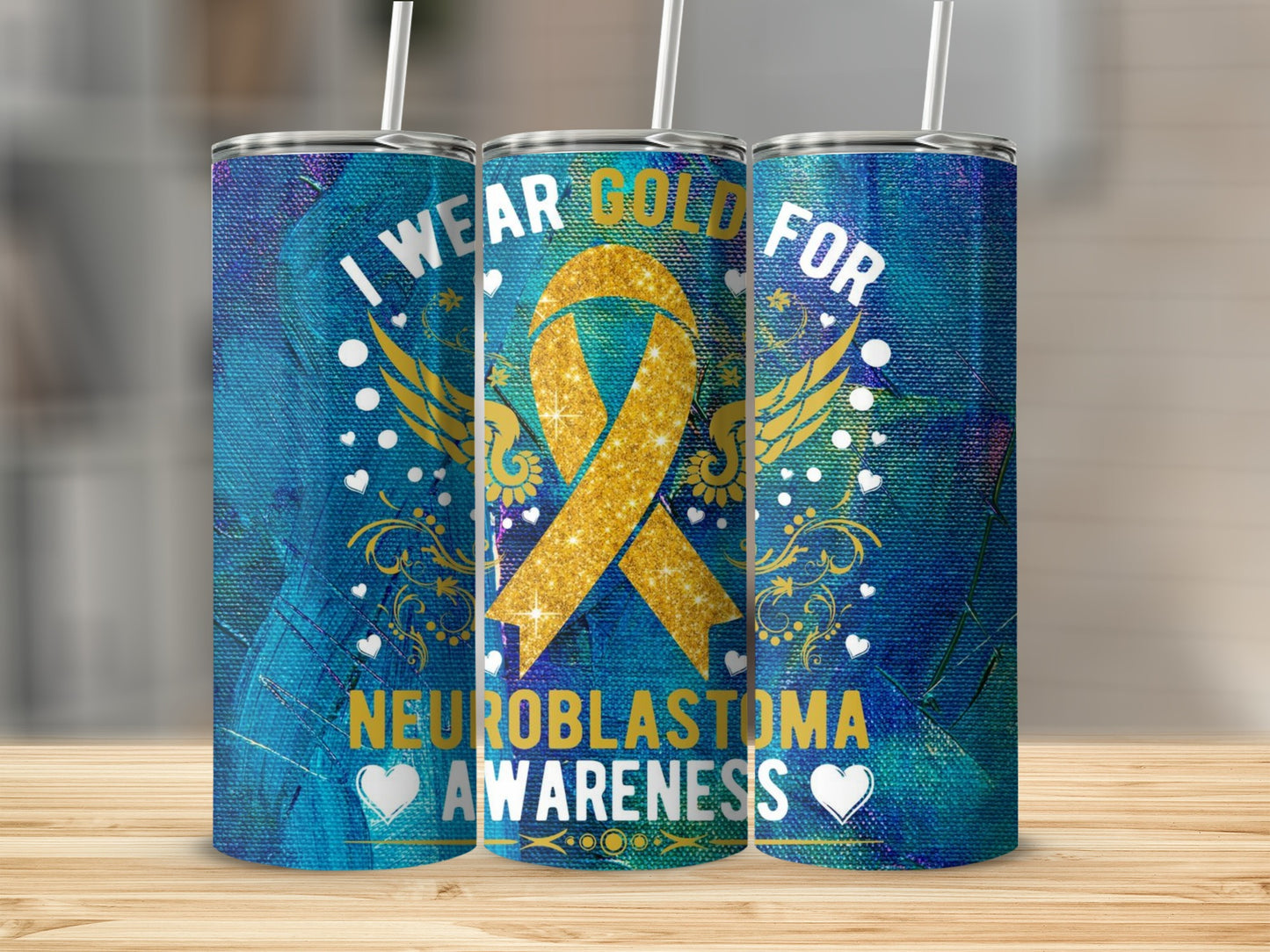 I Wear Gold For Neuroblastoma Awareness Tumbler