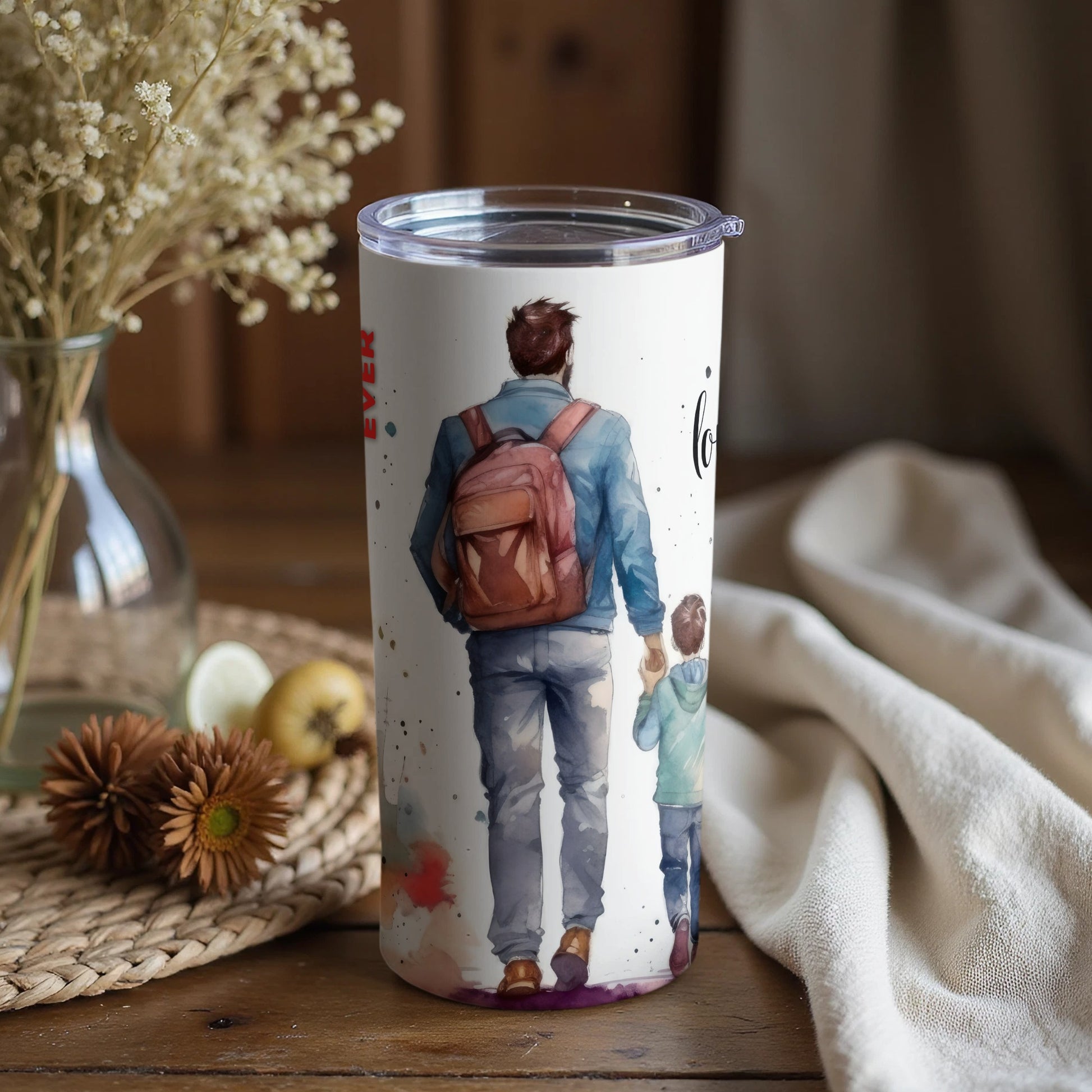 Heartwarming Father and Child Design Tumbler