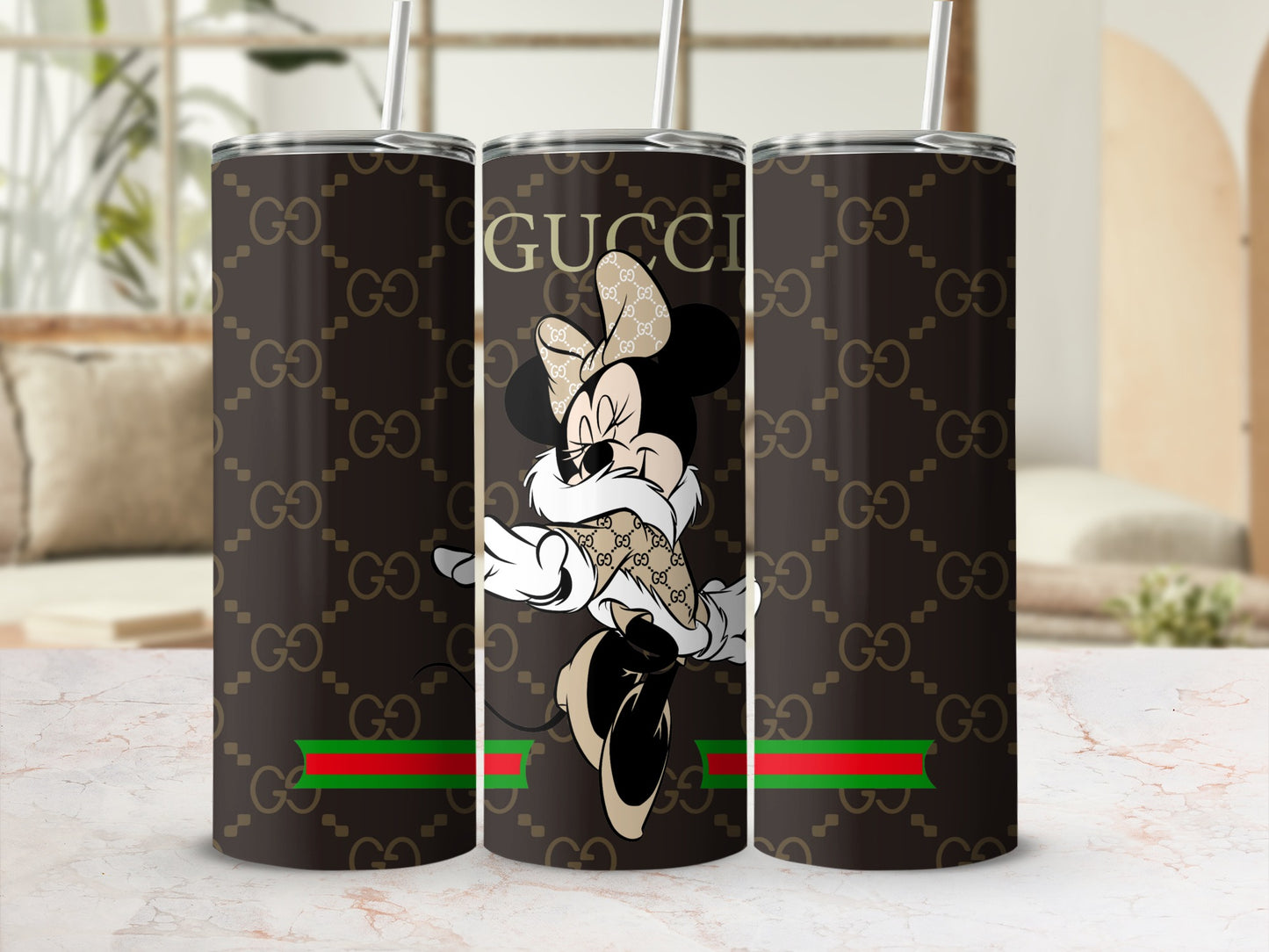 Stylish Mouse-Themed Patterned Tumbler Design
