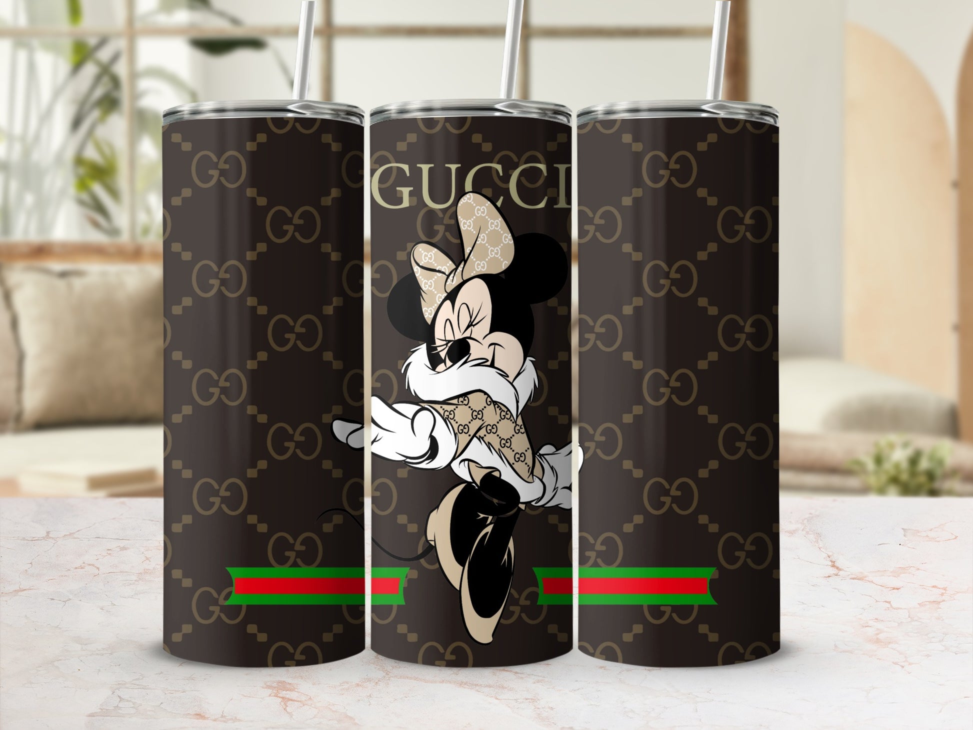 Stylish Mouse-Themed Patterned Tumbler Design
