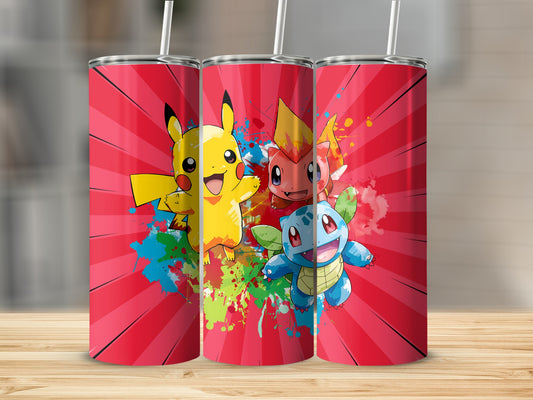 Colorful Pokemon Characters Tumbler for All Ages
