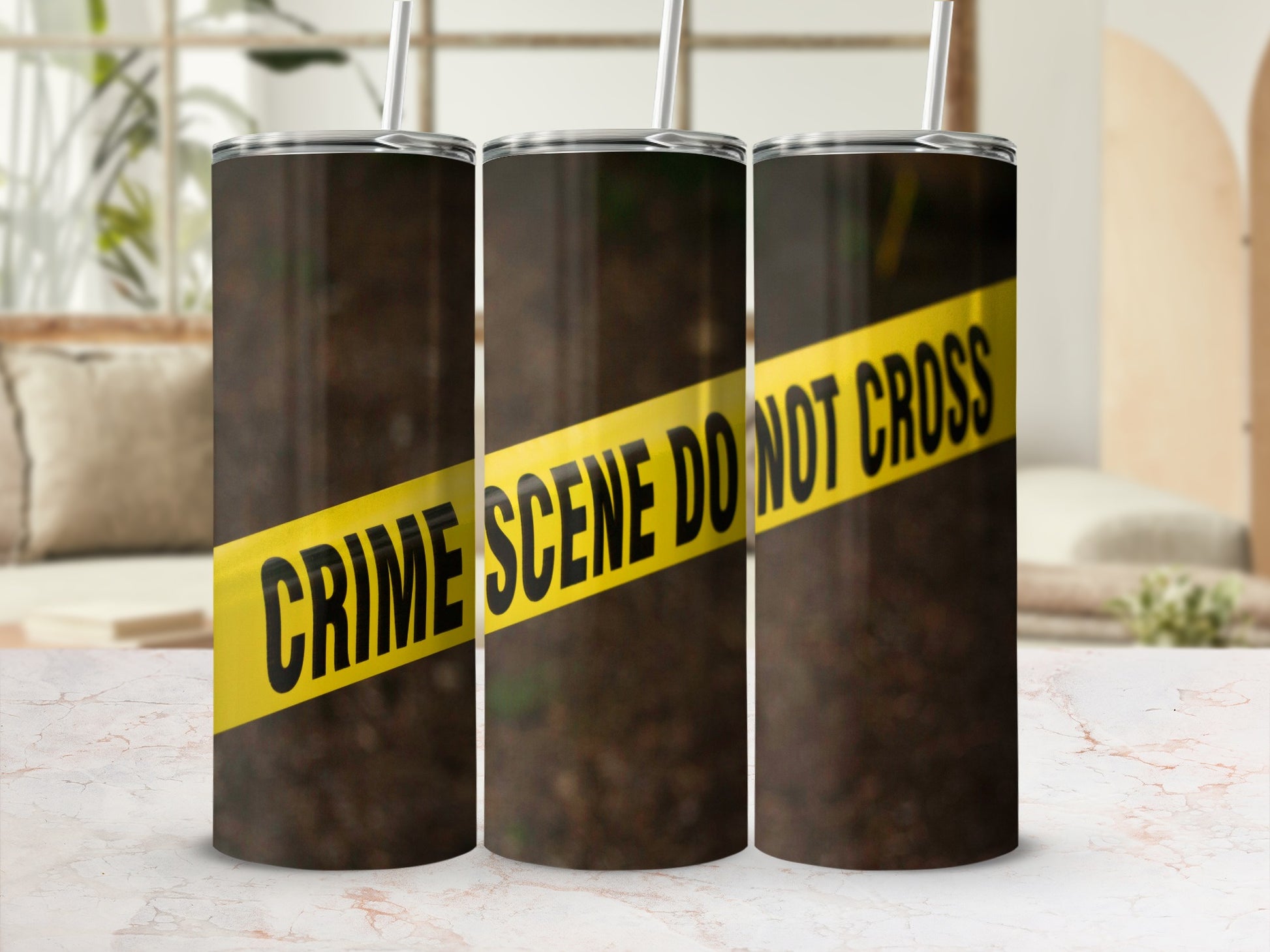 Crime Scene Do Not Cross Yellow Tape Tumbler product type