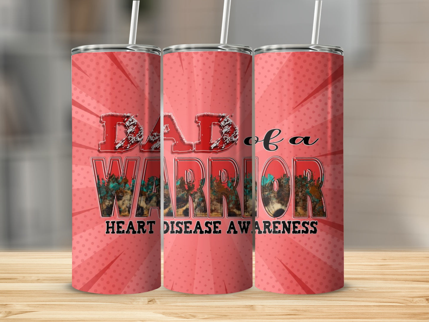 Dad of a Warrior Heart Disease Awareness Tumbler
