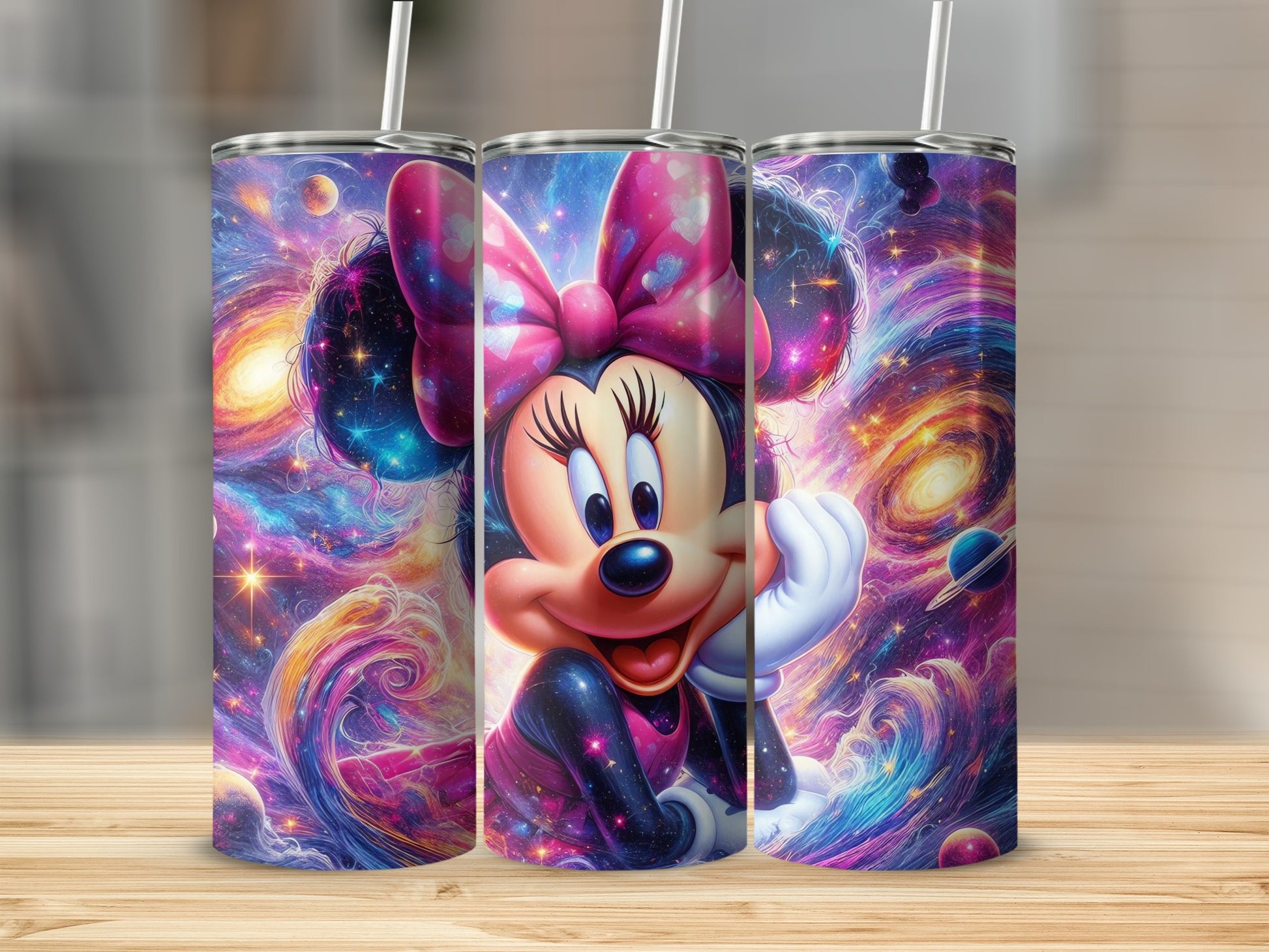 Galactic Minnie Mouse Cosmic Themed Tumbler
