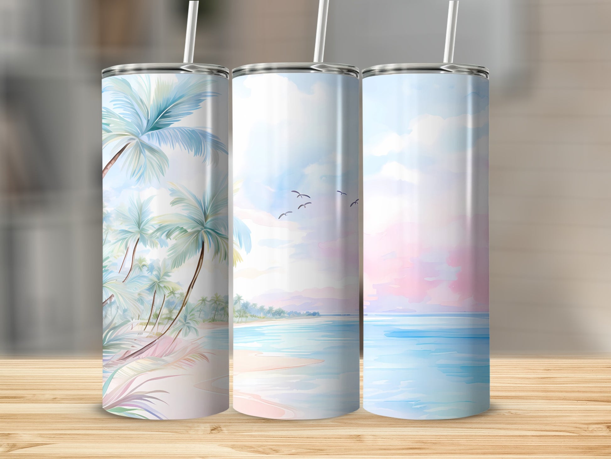 Tropical Palm Beach Ocean Scene Pastel Watercolor product type
Tropical
Beach
Ocean
Seascape
Palmtrees
Watercolor
Pastel aesthetic
Summer vibe
Island paradise
Sunset scene
Birds flight
Dreamy art
Nature inspired
Coastal design
Tranquil view
Soft colors
Horizon line
Sky clouds
Sandy shore
Serene landscape