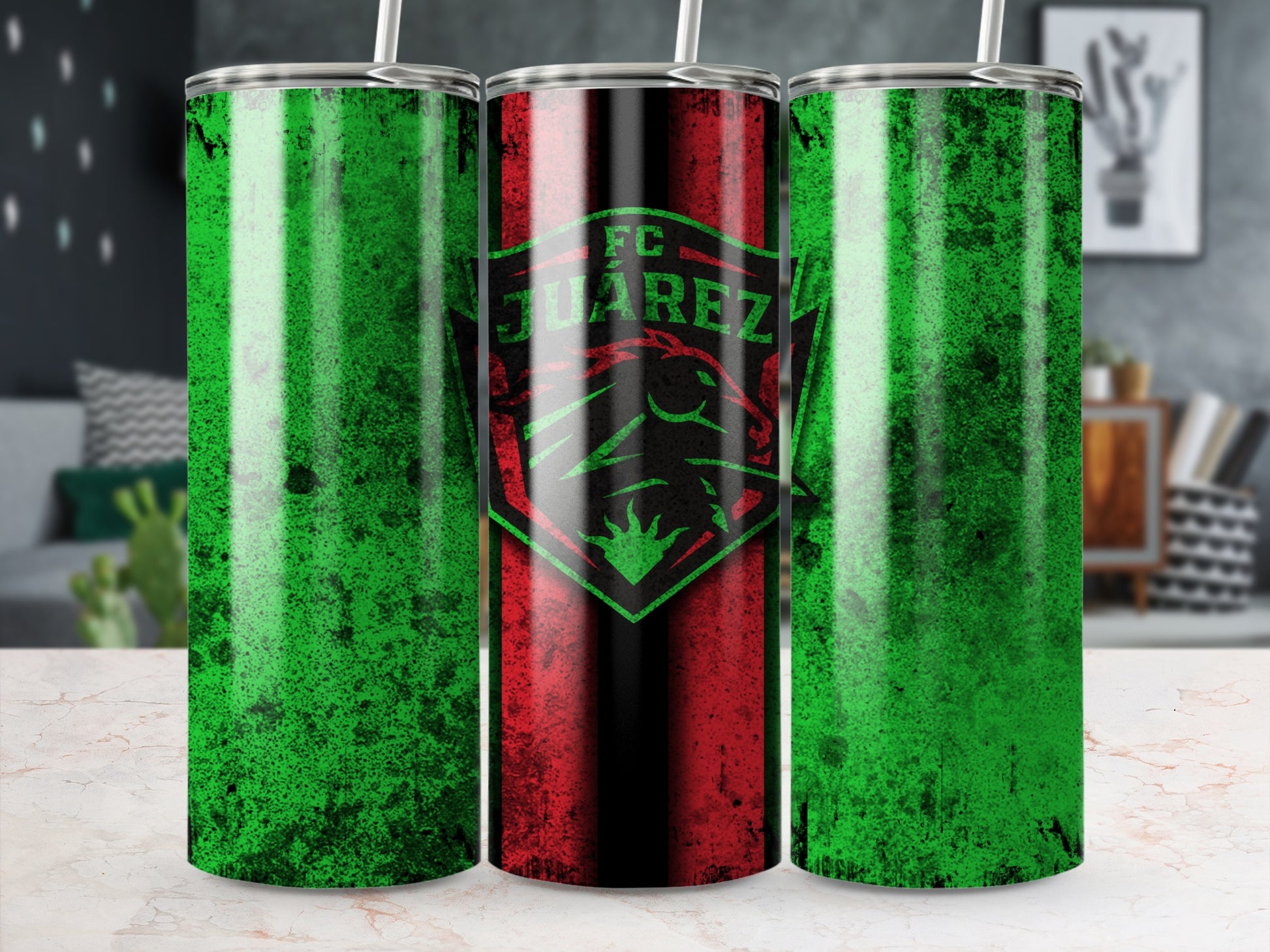 FC Juárez Green and Red Tumbler Soccer Fan Gift