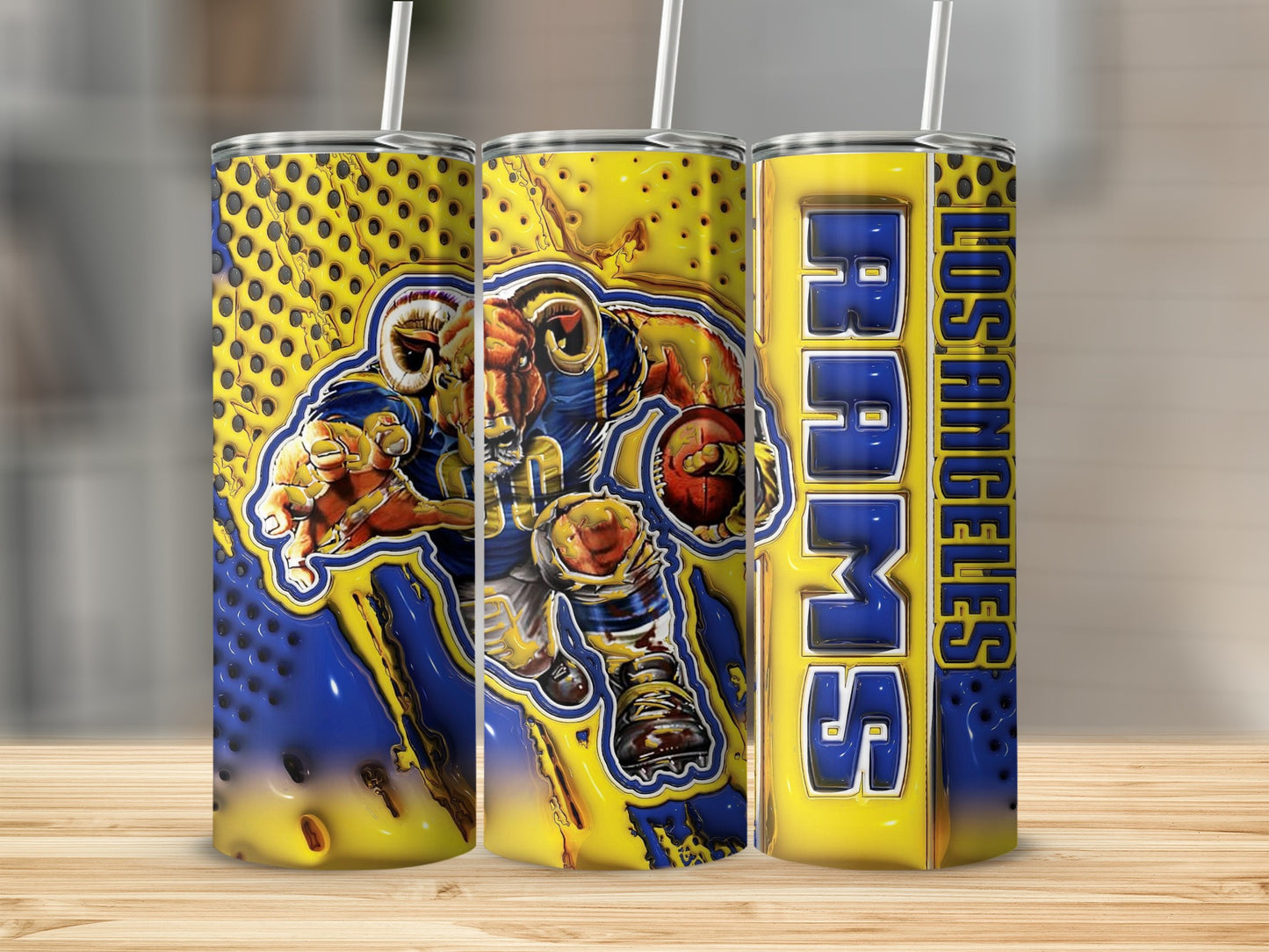 Los Angeles Rams Team Football Player Yellow Tumblers