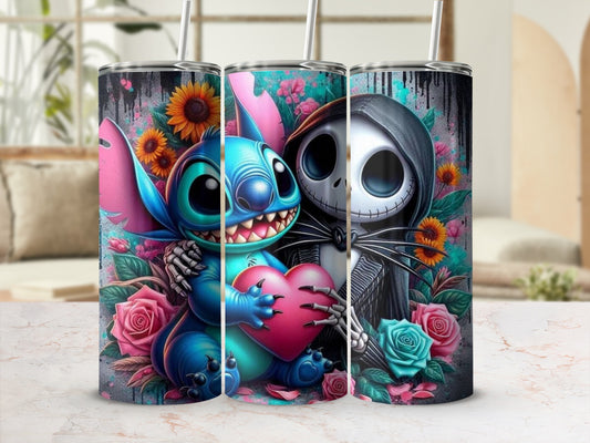 Colorful Cute Character Art Insulated Tumbler Cup