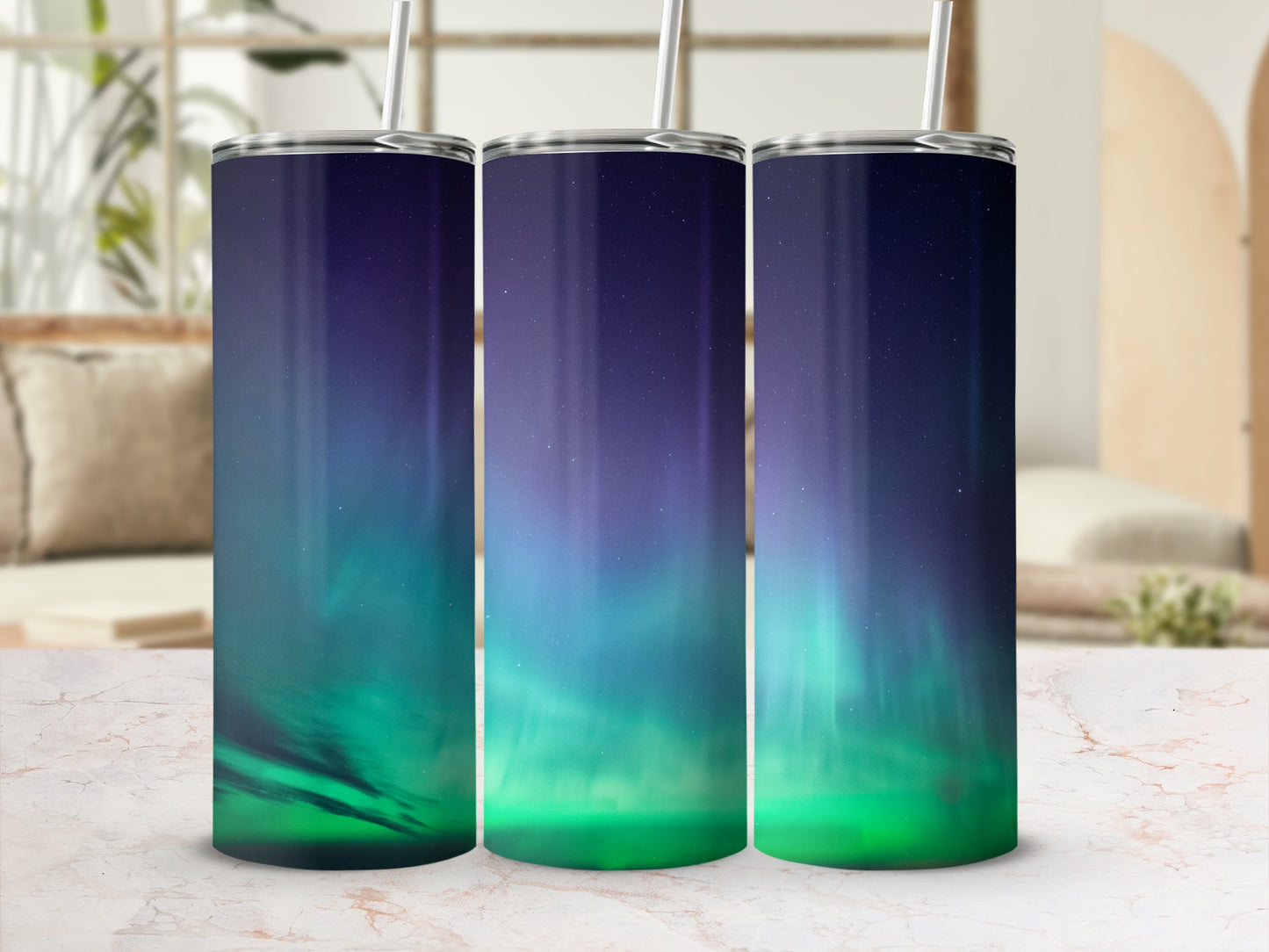 Stunning Northern Lights Design Tumbler for Everyday Use
