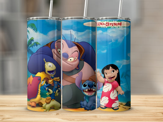 Lilo and Stitch Tropical Characters Tumbler Cup