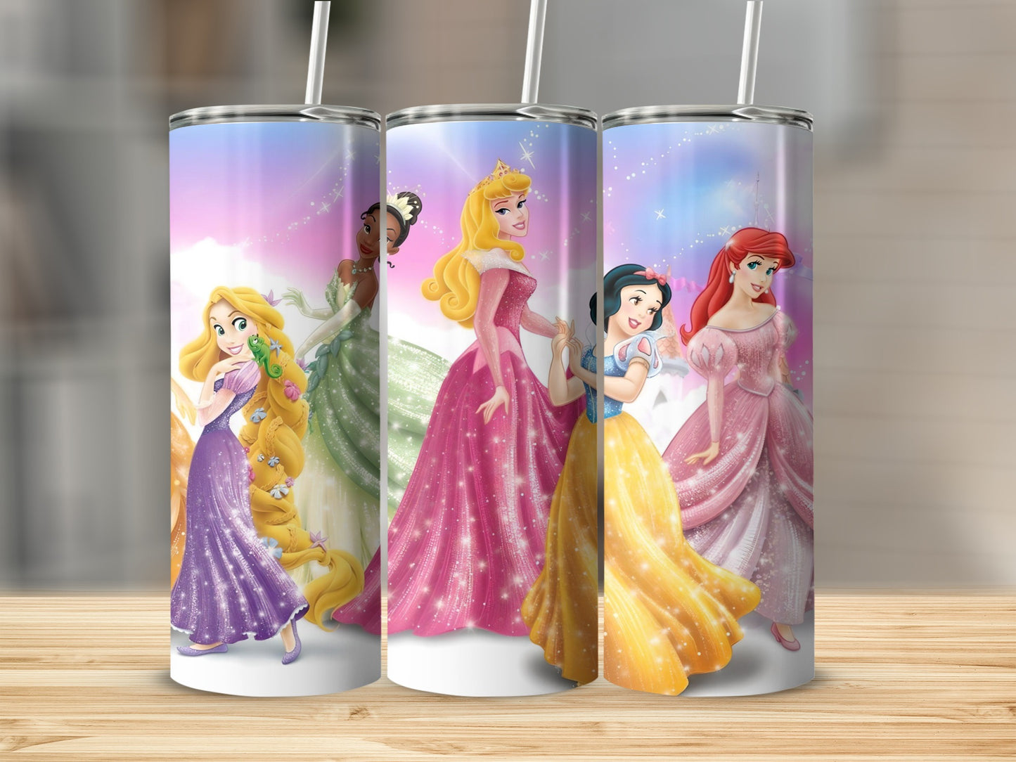 Disney Princesses Sparkling Dress Tumbler Cup