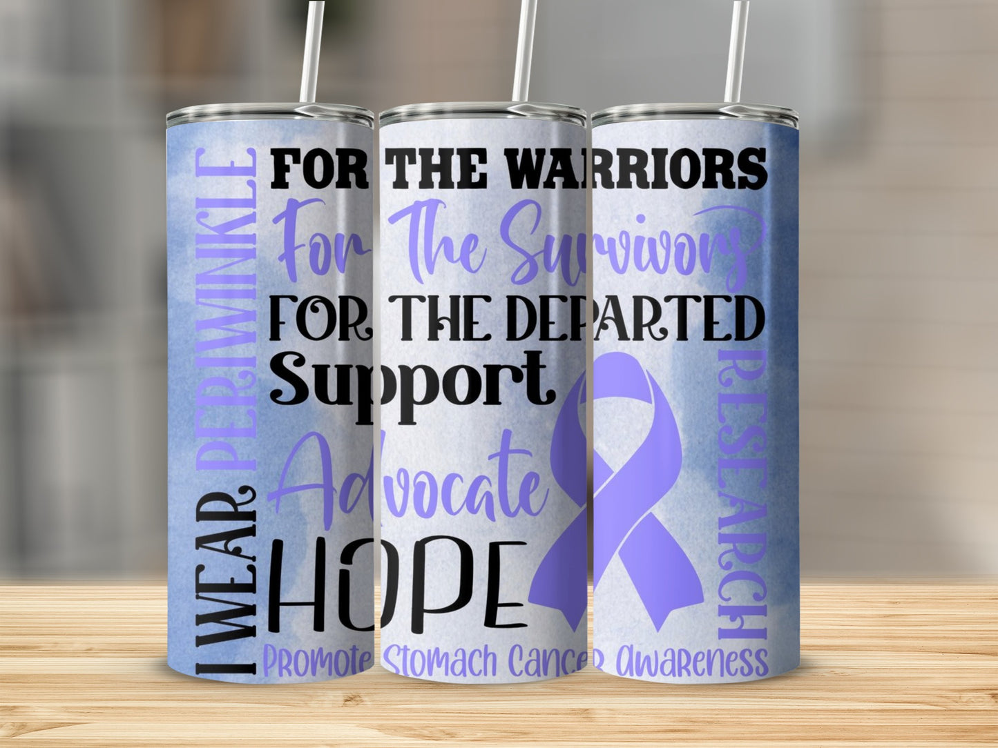 Stomach Cancer Awareness Advocate Hope Support Tumbler