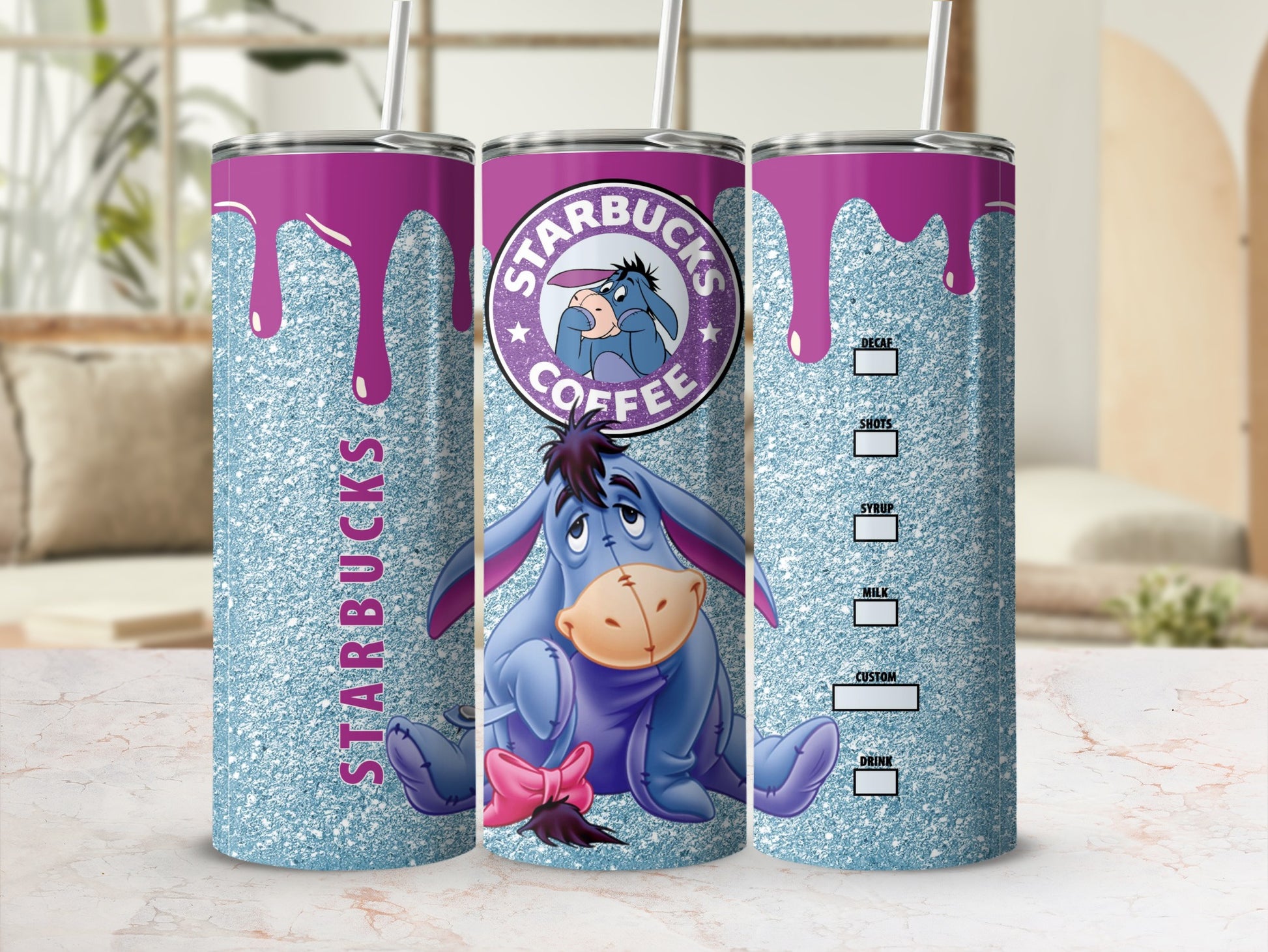 Starbucks Coffee Eeyore Design Customized Tumbler
