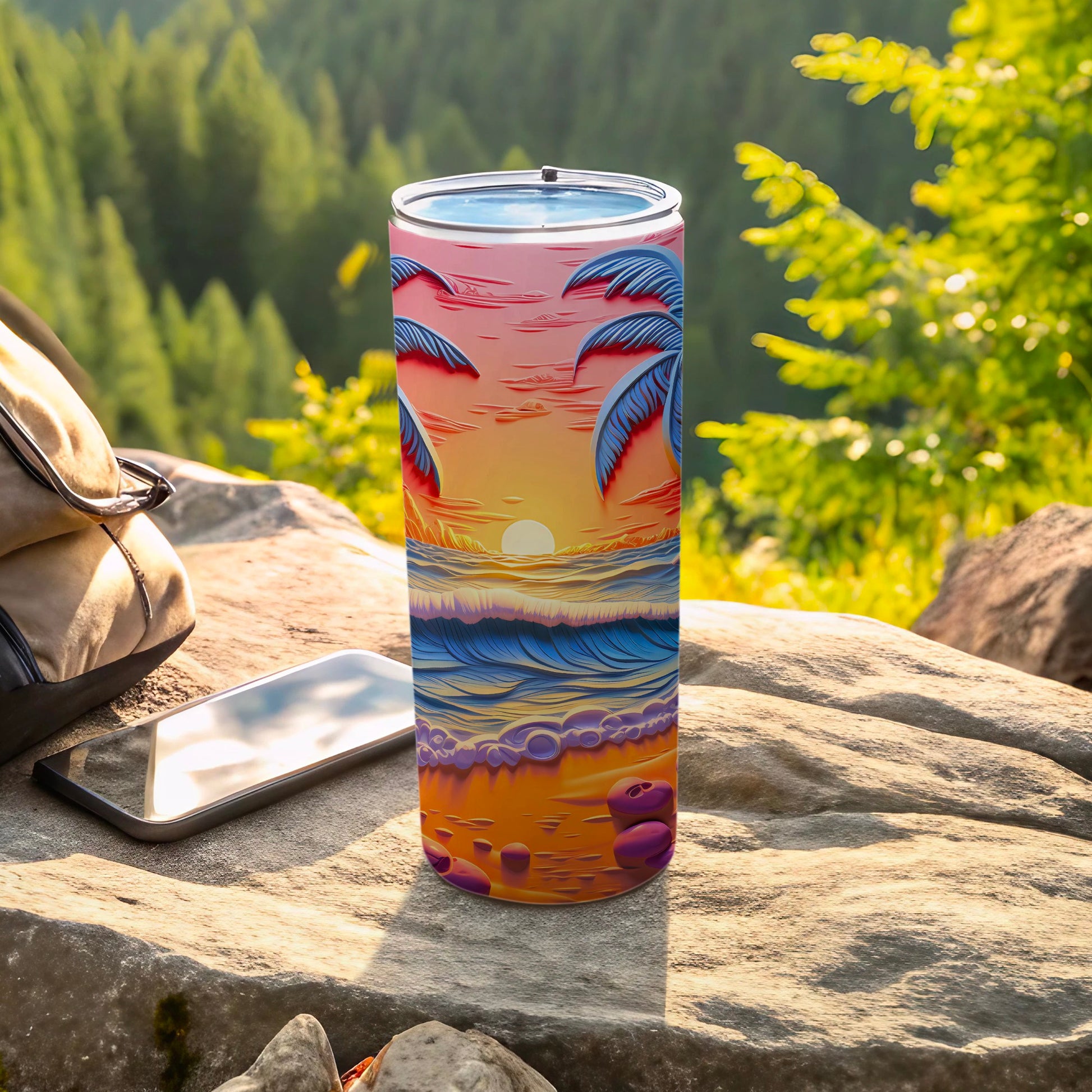 Vibrant Sunset Beach Palm Trees Ocean Waves Tumbler product type
Tumbler
BeachSunset
OceanWaves
PalmTrees
TropicalVibes
SummerDrinkware
VibrantColors
PinkOrangeBlue
TravelMug
OutdoorGear
AestheticDesign
NatureInspired
GiftIdea
UniquePrint
DrinkContainer
BeverageHolder
CustomTumbler
ArtfulDesign
SeasideScene
VacationReady