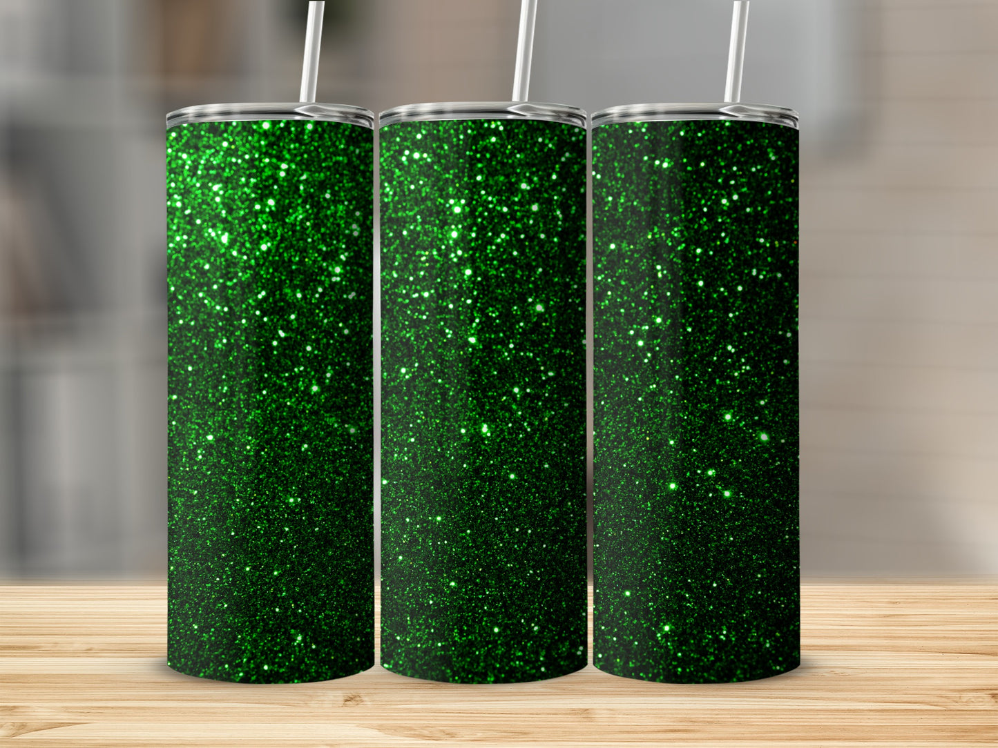 Sparkling Green Glitter Tumbler for Stylish Drinkware