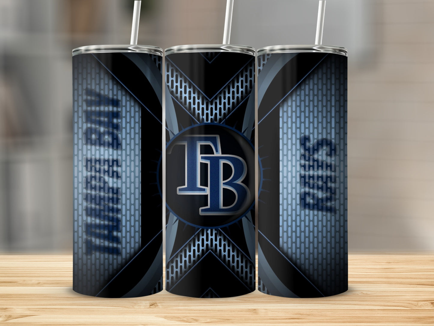 Tampa Bay Rays TB Logo Detailed Design Pattern Tumblers