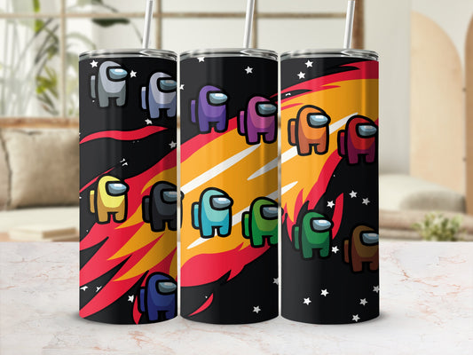 Colorful Space-Themed Crew Design Tumbler Product