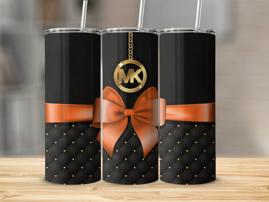 Elegant Black and Orange Design Tumbler