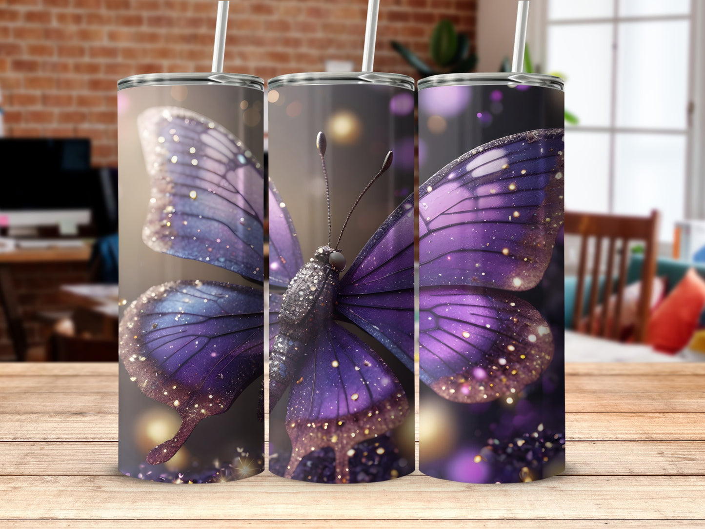 Sparkling Purple Butterfly Enchantment Design product type