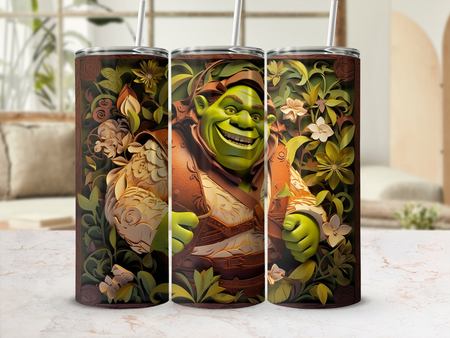 Shrek Character Design Tall Insulated Tumbler