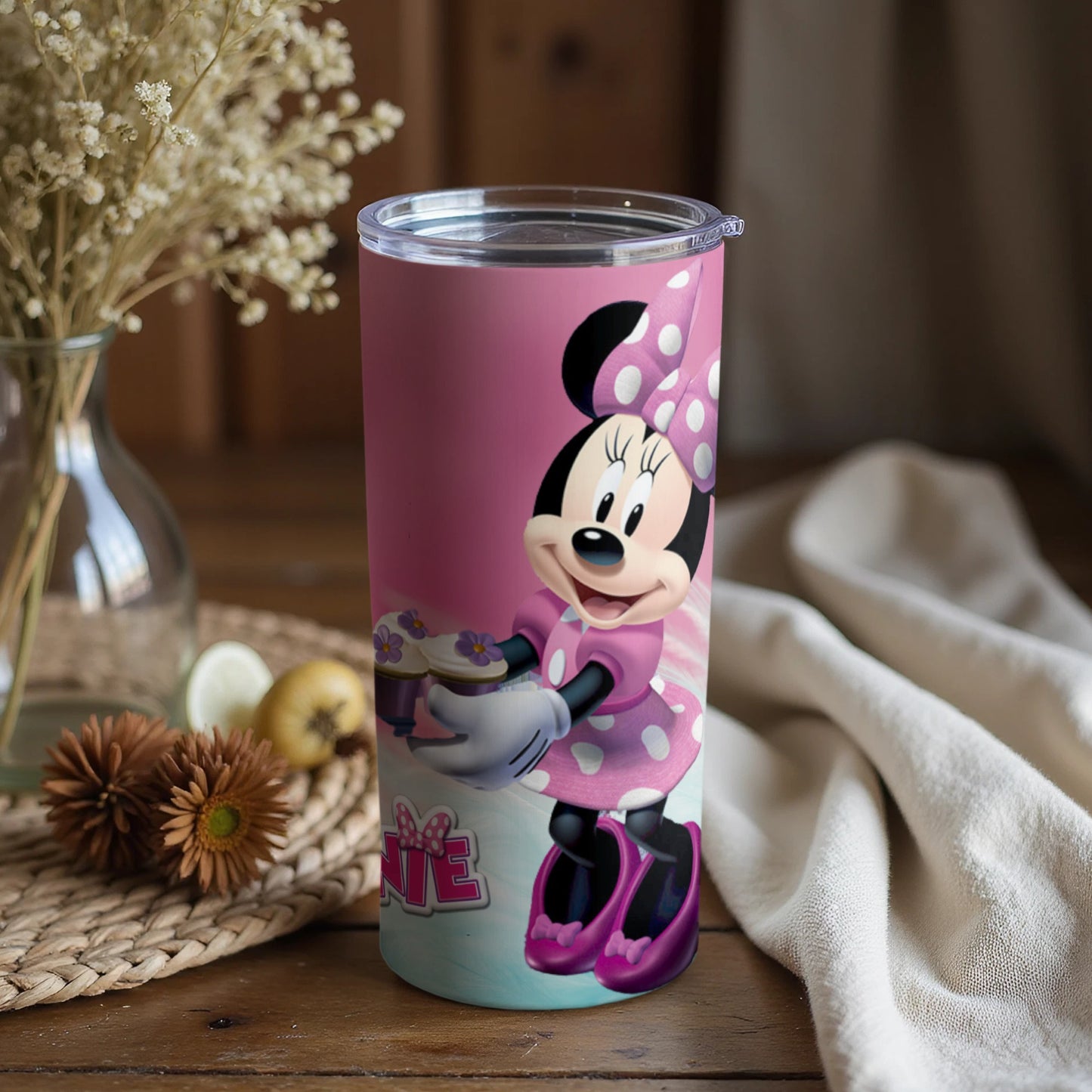 Minnie Mouse Tumbler with Polka Dot Dress