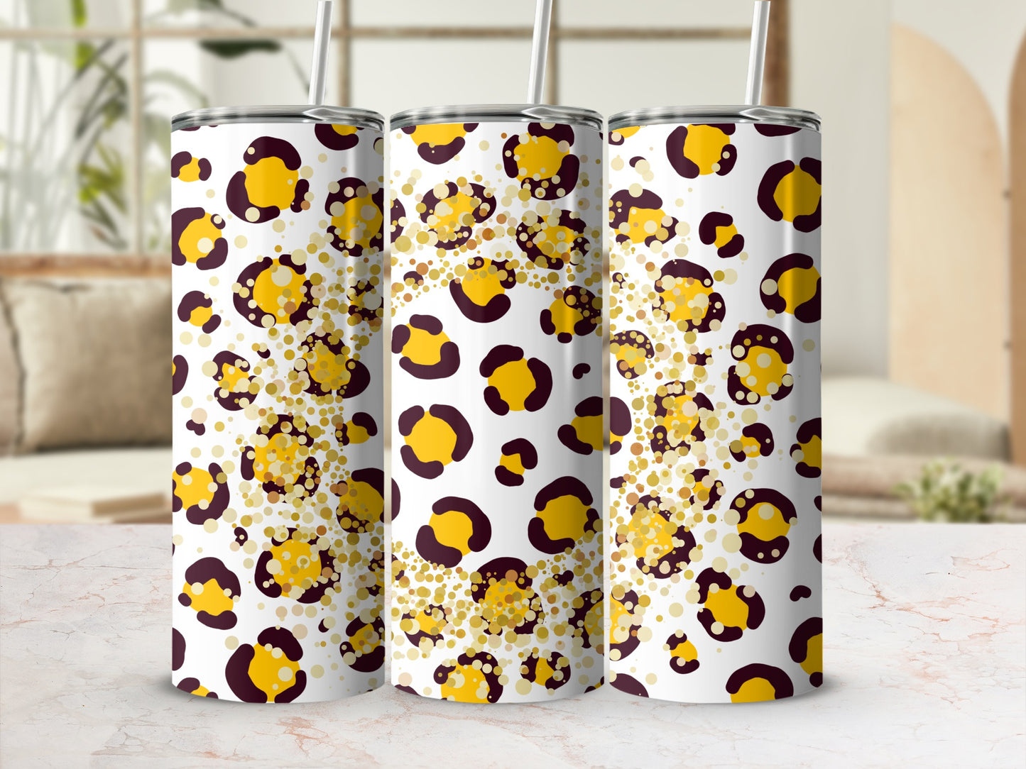 Colorful Leopard Print Insulated Tumbler Cup