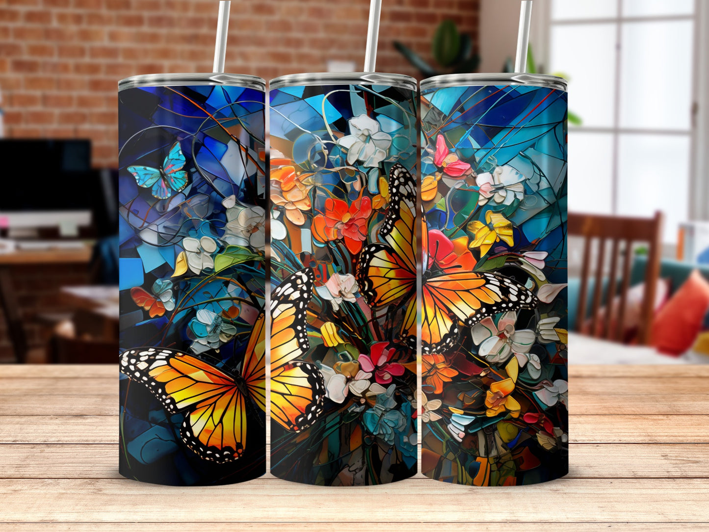 Stained Glass Butterflies Flowers Artistic Tumbler product type
Butterfly Tumbler, Stained Glass Art, Floral Design, Mosaic Pattern, Vibrant Colors, Nature Inspired, Butterflies Flowers, Artistic Drinkware, Colorful Butterflies, Flower Print, Unique Tumbler, Blue Orange Design, Stained Glass Tumbler, Butterfly Decor, Aesthetic Tumbler, Graphic Design, Abstract Floral, Bright Hues, Pretty Butterflies, Decorative Tumbler