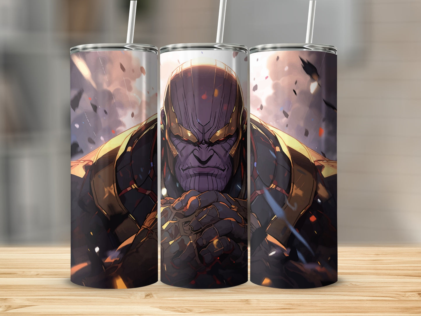 Thanos Marvel Villain Artwork Insulated Tumbler