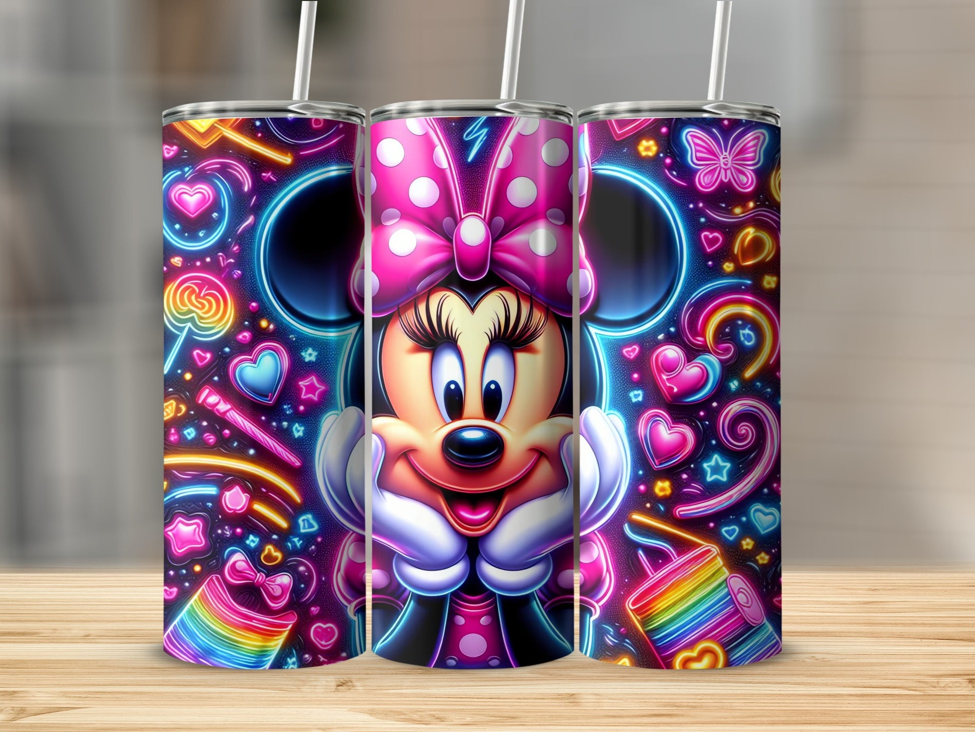 Sparkling Cartoon Character Art Tumbler for Kids